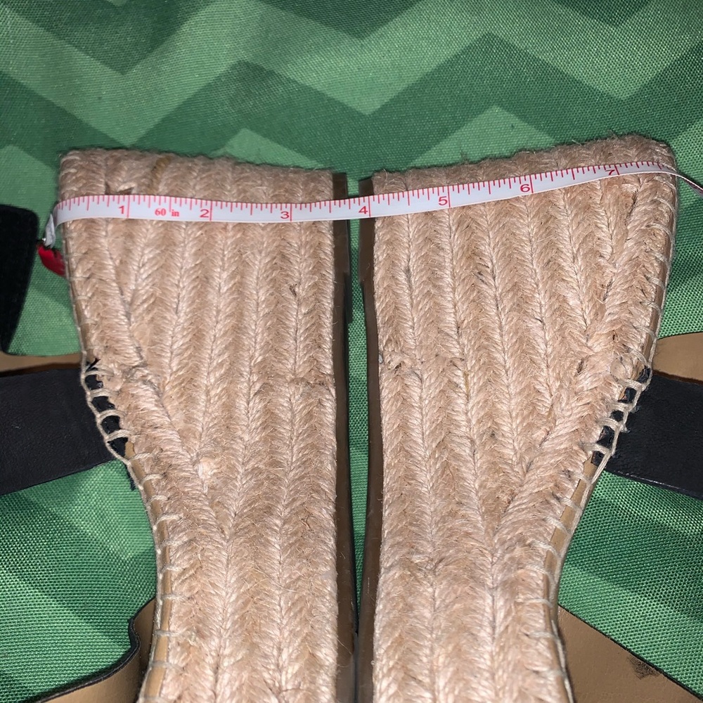 Franco Sarto Black Wedge Platform Sandals - Picture 4 of 13
